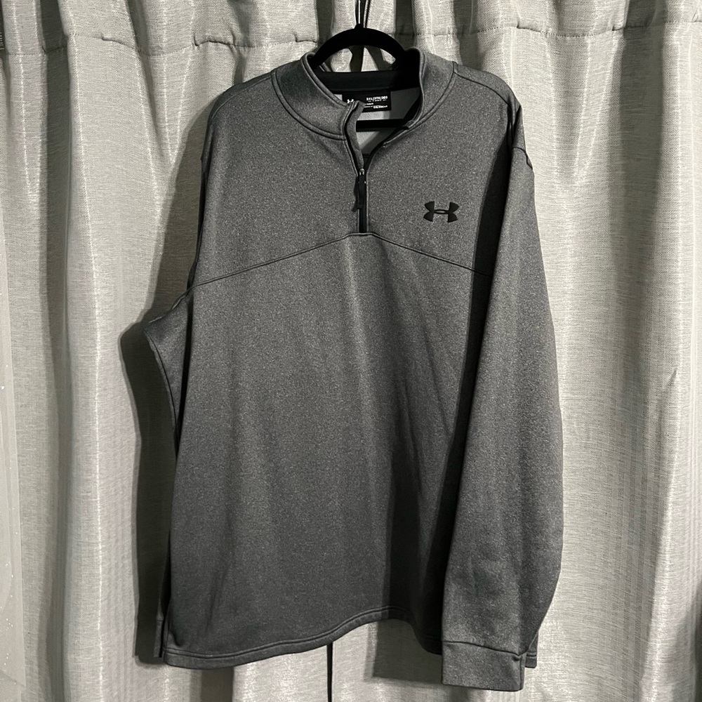 Under Armour Black and Gray ColdGear Pullover | Men’s 3XL Tall